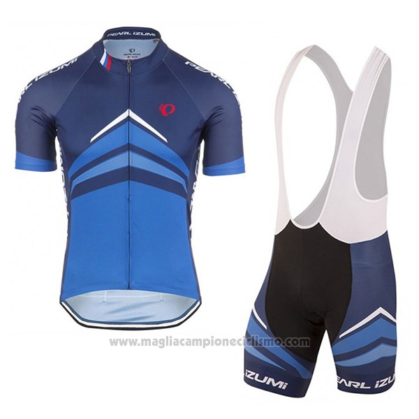 2017 Abbigliamento Ciclismo Pearl Izumi Blu Manica Corta e Salopette